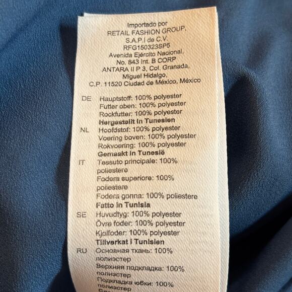 Sandro Paris Blue Smocked Mini Dress Sheer Polka Dot Ruffle Long Sleeve Small - Picture 12 of 12